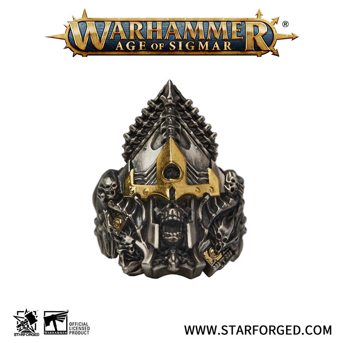 Warhammer Age of Sigmar Supreme Sigil of the Undead Gold Ring Nagash by Starforged